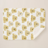 Couverture Sherpa Cute Golden Labrador Retriever Chien Motif (Devant (Horizontal))