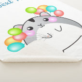 Couverture Sherpa Cute Grey Kawaii Hamster (3/4)