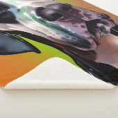 Couverture Sherpa Cute Harlequin Great Dane (3/4)