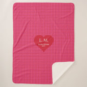 Couverture Sherpa Cute Heart Design Valentine Gift Blanket (Devant)