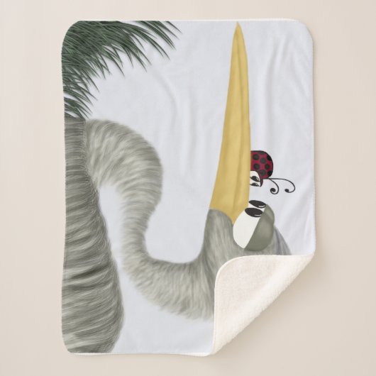 Couverture Sherpa Cute Heron et Ladybug (Devant)