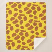 Couverture Sherpa Cute jaune girafe peau douce motif (Devant)