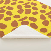 Couverture Sherpa Cute jaune girafe peau douce motif (3/4)