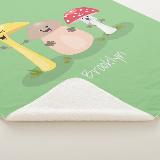 Couverture Sherpa Cute kawaii champignon champignon toadstool (3/4)