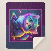 Couverture Sherpa Cute Kitten Animé (Devant)