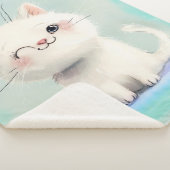 Couverture Sherpa Cute Kitten blanc (3/4)