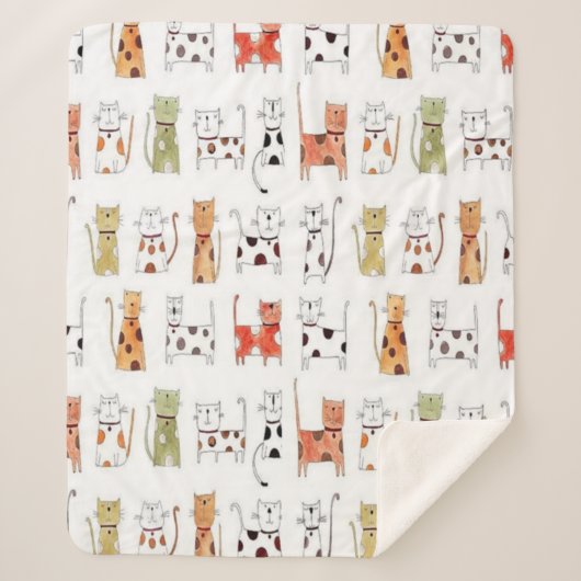Couverture Sherpa Cute Kitties Sherpa Blanket (Devant)