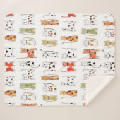 Couverture Sherpa Cute Kitties Sherpa Blanket (Devant (Horizontal))