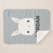 Couverture Sherpa Cute Little Bunny Rabbit with Personalized (Devant (Horizontal))