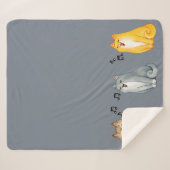 Couverture Sherpa Cute Little Cats Kittens Cartoon Musique (Devant (Horizontal))