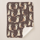 Couverture Sherpa Cute Meerkat Motif (Devant)