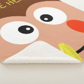 Couverture Sherpa Cute Monkey Nom personnalisé Enfants Zoo Animaux (3/4)