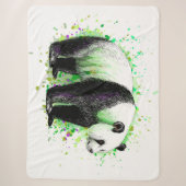 Couverture Sherpa Cute ours Panda (Devant)