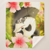 Couverture Sherpa Cute ours Panda (Devant)