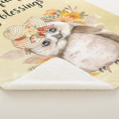 Couverture Sherpa Cute owl Farmhouse romantic wallpaper (3/4)