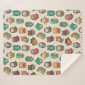 Couverture Sherpa Cute Owl Motif (Devant (Horizontal))