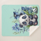 Couverture Sherpa Cute Panda Baby (Devant (Horizontal))
