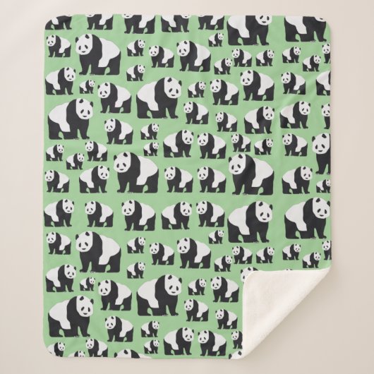 Couverture Sherpa Cute Panda Motif ours (Devant)