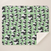 Couverture Sherpa Cute Panda Motif ours (Devant (Horizontal))