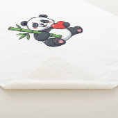 Couverture Sherpa Cute Panda with Bamboo Cozy Nature Illustration Bl (3/4)