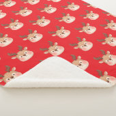 Couverture Sherpa Cute Pastel Reindeer Head (3/4)