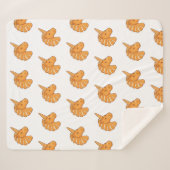 Couverture Sherpa Cute Pastry Unicorn Head Cartoon (Devant (Horizontal))