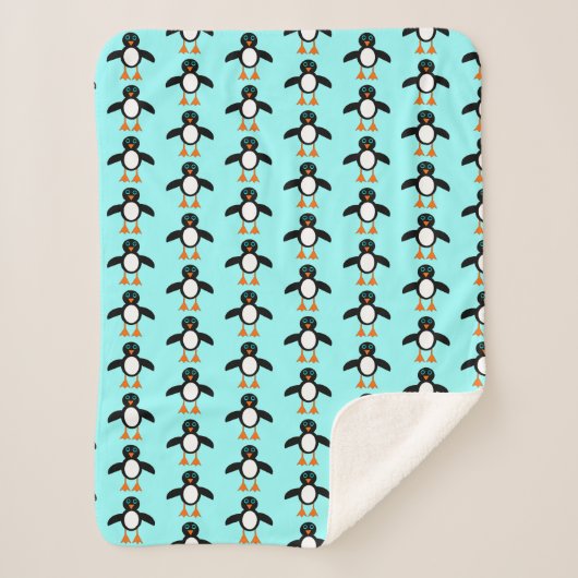 Couverture Sherpa Cute Penguin Sherpa Blanket (Devant)