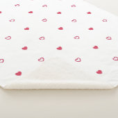 Couverture Sherpa Cute Pink and Red Heart Pattern Sherpa Throw Blank (3/4)