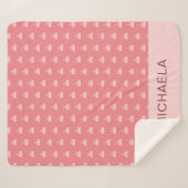 Couverture Sherpa Cute Pink Circus Tent Personalized (Devant (Horizontal))