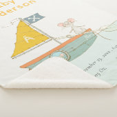 Couverture Sherpa Cute Pirate Souris Voilier Enfants Monogram Baby S (3/4)