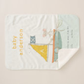 Couverture Sherpa Cute Pirate Souris Voilier Enfants Monogram Baby S (Devant (Horizontal))