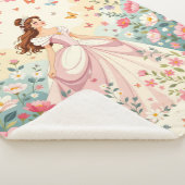 Couverture Sherpa Cute princess with butterflies (3/4)