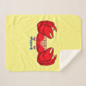 Couverture Sherpa Cute red crab cartoon (Devant (Horizontal))