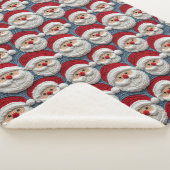 Couverture Sherpa Cute Santa Claus Crochet Motif (3/4)
