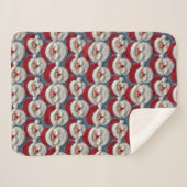 Couverture Sherpa Cute Santa Claus Crochet Motif (Devant (Horizontal))