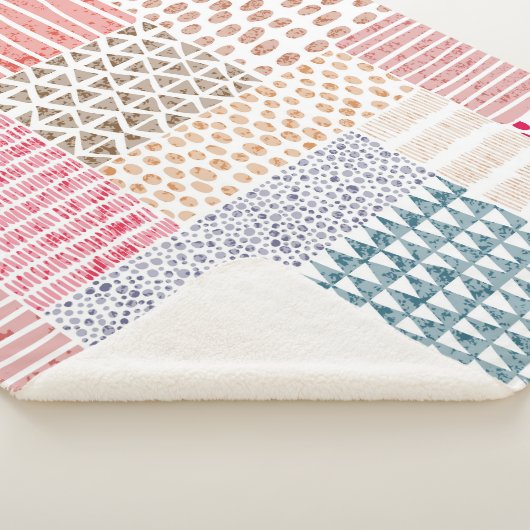 Couverture Sherpa Cute seamless pattern in patchwork style. Simple d (3/4)