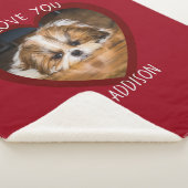 Couverture Sherpa Cute shih tzu love Saint Valentin (3/4)