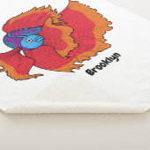 Couverture Sherpa Cute Siamese combat poisson betta dessin (3/4)