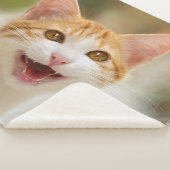 Couverture Sherpa Cute Smiling Kitten Face Funny Cat Meow (3/4)