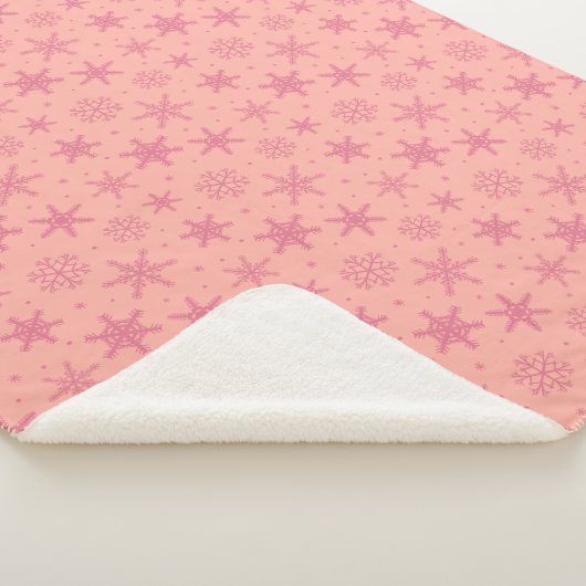 Couverture Sherpa Cute snowflakes with dots blanket (3/4)