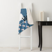 Couverture Sherpa Cute Snowman (En situation)