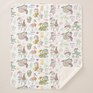 Couverture Sherpa Cute Tropical Christmas Sherpa Blanket