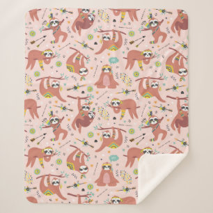 Couverture Sherpa Cute Tropical Christmas Sherpa Blanket