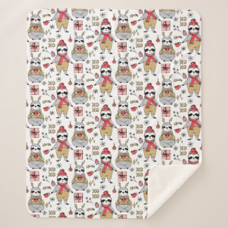 Couverture Sherpa Cute Tropical Christmas Sherpa Blanket