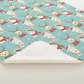 Couverture Sherpa Cute Tropical Christmas Sherpa Blanket (3/4)