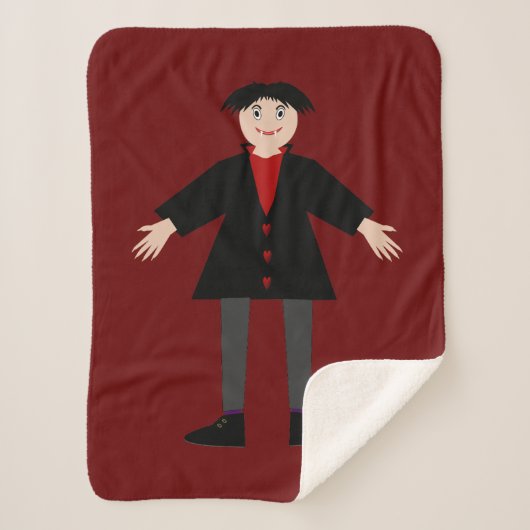 Couverture Sherpa Cute Vampire Halloween (Devant)