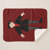 Couverture Sherpa Cute Vampire Halloween (Devant (Horizontal))