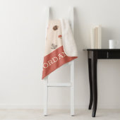 Couverture Sherpa Cute Woodland Hérisson et Motif de champignons (En situation)