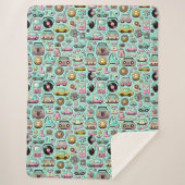 Couverture Sherpa Cuties rétro : Pastel Whimsical (Devant)