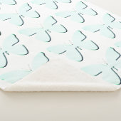 Couverture Sherpa Cyan Butterflies Sherpa Blanket (3/4)